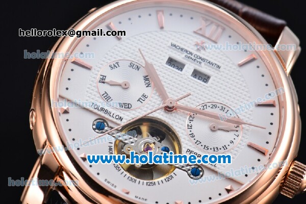 Vacheron Constantin Matle Asia Automatic Rose Gold Case with White Dial and Stick Markers - Click Image to Close